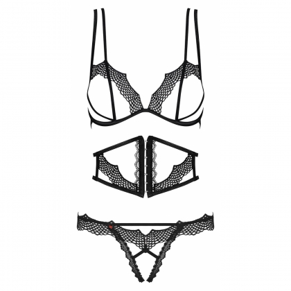Set Obsessive Bravele Negru S-M