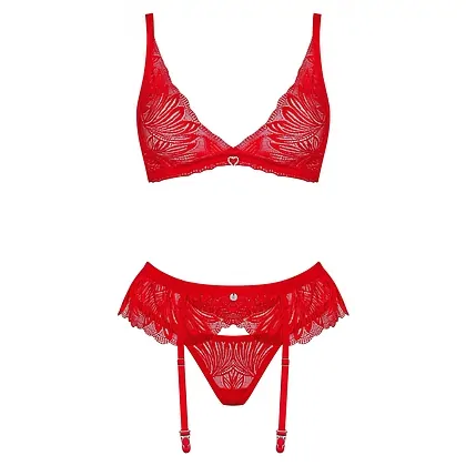 Set Obsessive Chilisa 3 Piese Roșu XS-S