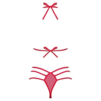 Set Obsessive Giftella Roșu L-XL