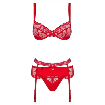 Set Obsessive Heartina Roșu S-M