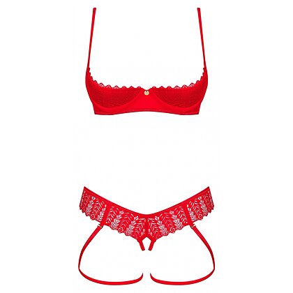 Set Obsessive Ingridia Decupat Roșu XL-2XL