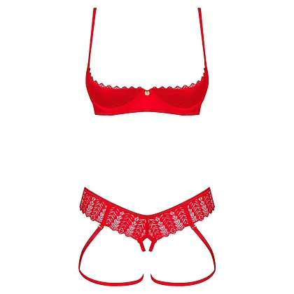 Set Obsessive Ingridia Decupat Roșu XS-S