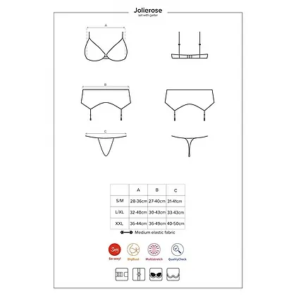 Set Obsessive Jolierose Roșu S-M