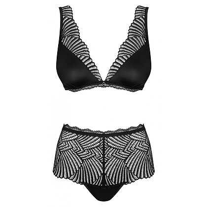 Set Obsessive Klarita cu Talie Înaltă Negru S-M