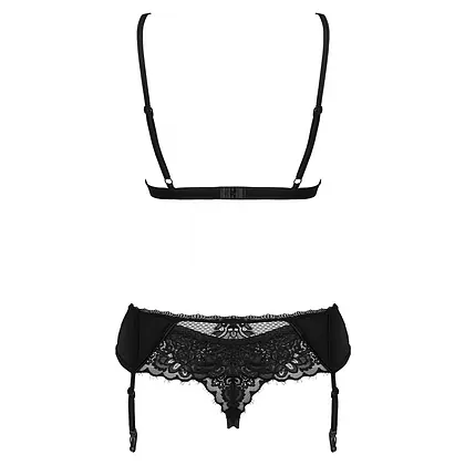 Set Obsessive Maderris 3 Piese Negru XL-2XL