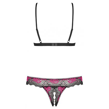 Set Obsessive Open Tulia Negru L-XL