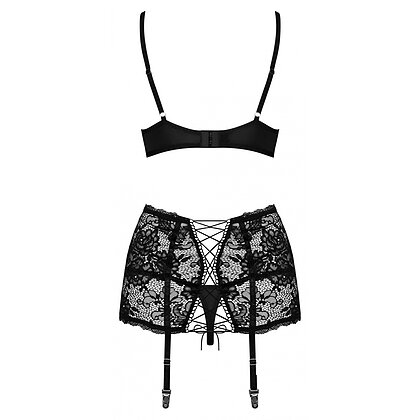 Set Obsessive Peonesia Negru L-XL