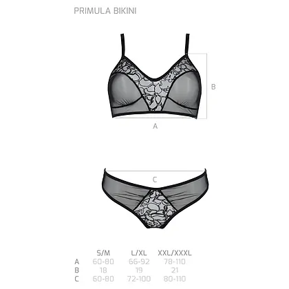 Set Passion Eco Primulă Bikini Negru S-M