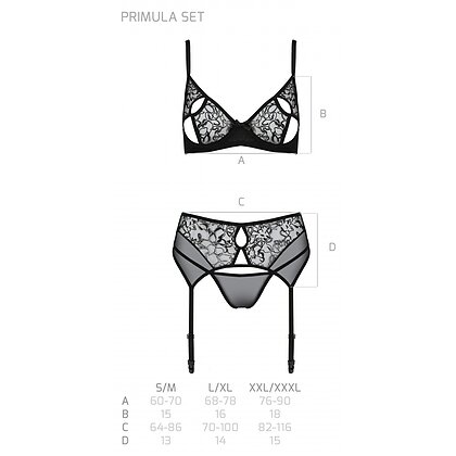 Set Passion Eco Primulă Negru S-M