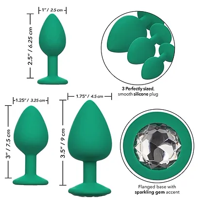 Set Plug Cheeky Gems 3 buc Verde