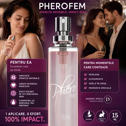 Pachet Parfum Feromoni PheroFem 15ml + Special Cleaner Love Toys 50ml