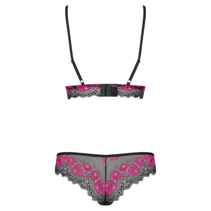 Set Sexy Obsessive Tulia din Dantelă Negru XS-S