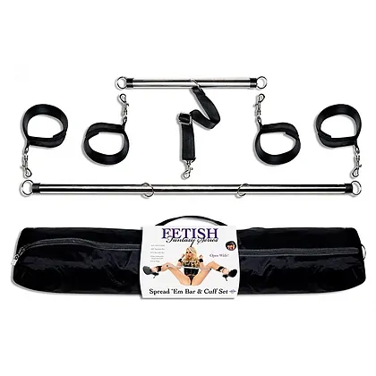 Set Spread-em Bar and Cuff Negru