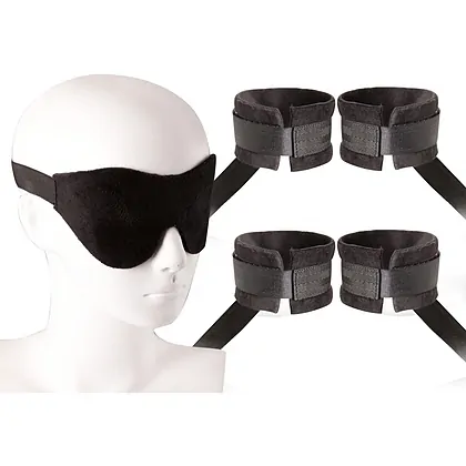 Setul De Cătușe Erotice Pentru Începători Negru