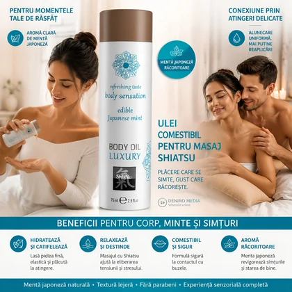 Shiatsu Luxury – Ulei Comestibil Menta Japoneză, 75 ml