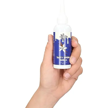 Shots Gel Comestibil Aromă Vanilie 80 ml — Efect Realist Alb