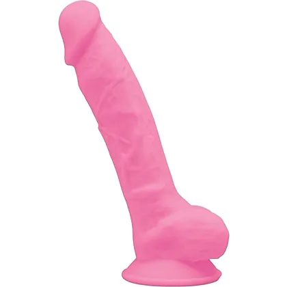 SILEXD Pink 7 — Dildo silicon Strălucitor 17.6 cm