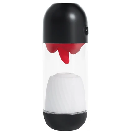 Slurpy Crushious Masturbator Automat 2 în 1 Alb