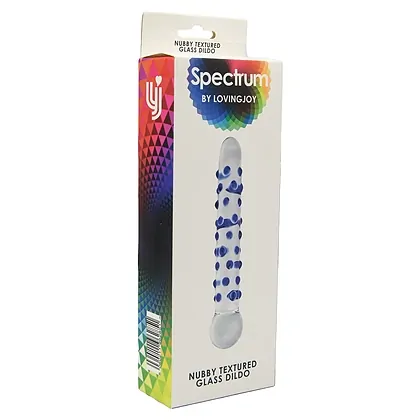 Spectrum Nubby Textured Glass Dildo Transparent