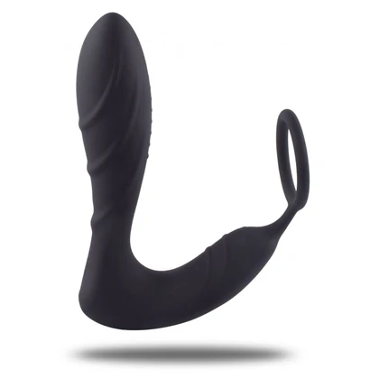 Stimulator Prostatic cu Inel Penian Toyz4lovers — Vibrație Negru