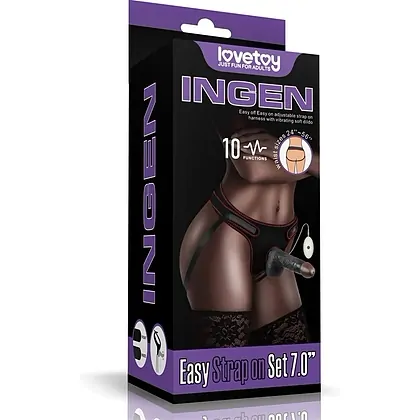 Strap-On Ajustabil Cu 10 Functii De Vibratie Maro