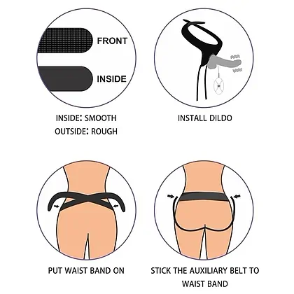 Strap-On Ajustabil Cu 10 Functii De Vibratie Maro