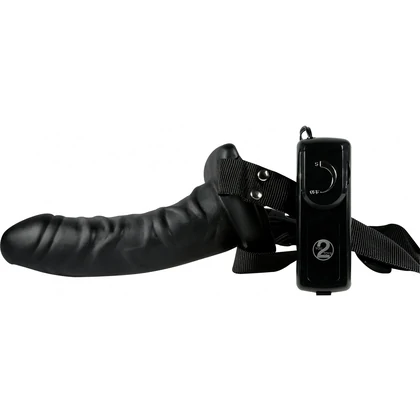 Strap-On Cu Vibrații Dong Negru