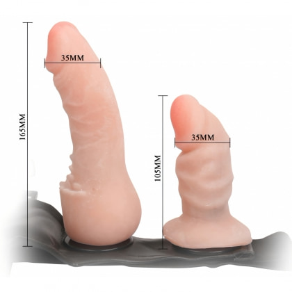 Strap-On Female Harness cu Dildo Dublu pentru Cupluri