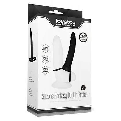 Strap-On Stimulare Anală Double Prober Negru