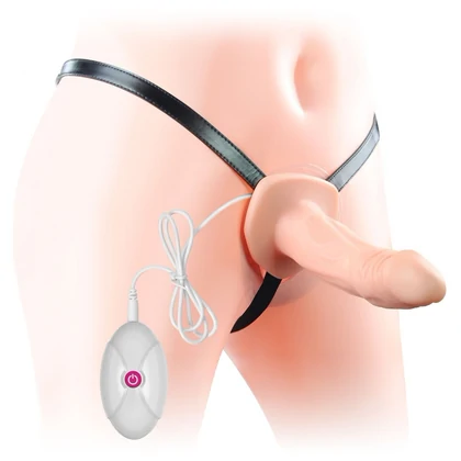 Strap On Vibrating Unisex Hollow 19cm