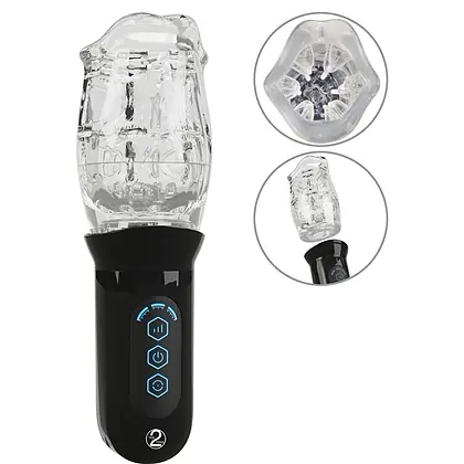STROKER Masturbator Rotativ Transparent 4 Moduri