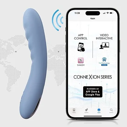 Svakom Ava Neo, Vibrator cu Împingere 5x5, Reîncărcabil Albastru