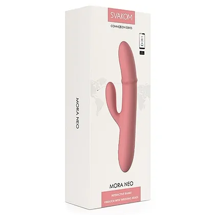 Svakom Mora Neo Peach Pink, Rabbit Reîncărcabil 5 Moduri