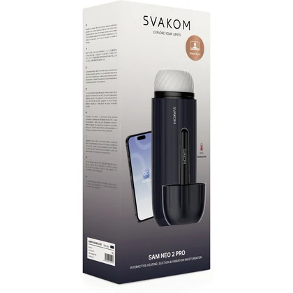 Svakom Sam Neo 2 Pro Masturbator Reîncărcabil cu Încălzire Negru