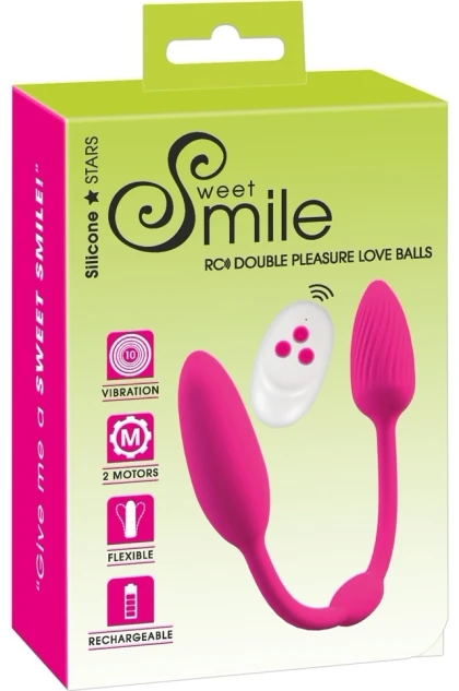 Sweet Smile Double Pleasure Love Balls 2 X 10 Moduri Roz