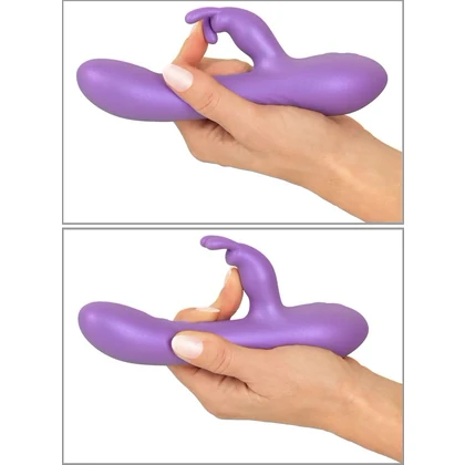 Sweet Smile Flexible Rabbit 18.3 cm — 24 Moduri, Reîncărcabil Mov