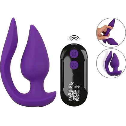 Sweet Smile Plug Panty 2în1, Reîncărcabil, 7 Moduri