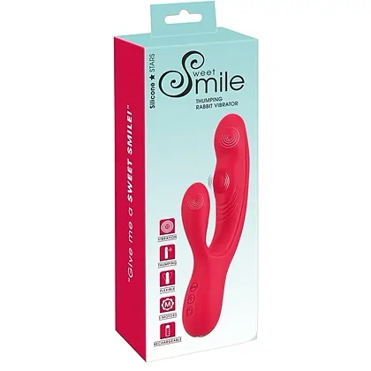 Sweet Smile Thumping Rabbit — 10+5 Moduri, Reîncărcabil Roșu