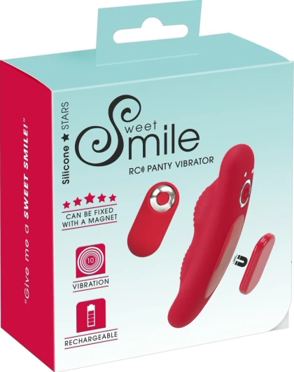 Sweet Smile Vibrator Pentru Chiloți: 10 Moduri, Reîncărcabil Roșu