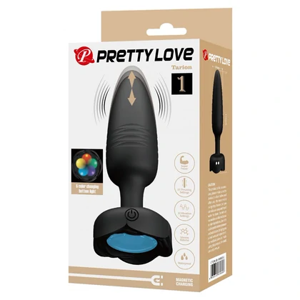 Tarion Plug Anal cu Împingere Automată 10x10 Moduri Negru