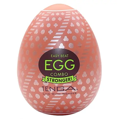 Tenga HARD BOILED II Ou Textură Spiralată Discret Alb