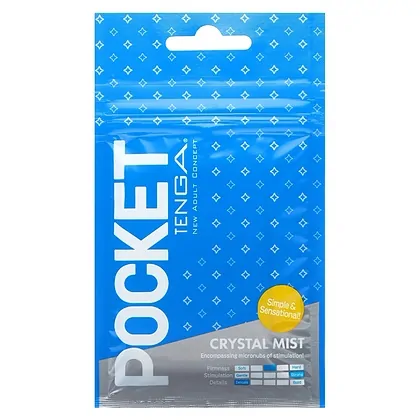 Tenga Pocket Stroker Crystal Mist, Compact și Discret Transparent