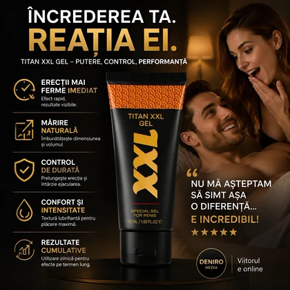 Titan Gel XXL Pentru Mărire Penis, Erecție și Întârziere Ejaculare