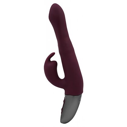 Titanz NMC 21.5cm — 10 Vibrații + 10 Rotații, Reîncărcabil Roșu