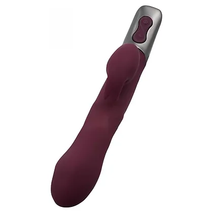 Titanz NMC 21.5cm — 10 Vibrații + 10 Rotații, Reîncărcabil Roșu