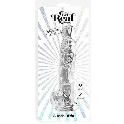 TOYJOY Get Real Clear 20,3 cm – Transparent cu Ventuză