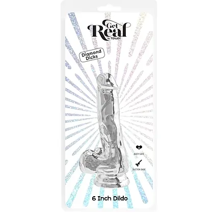 TOYJOY Get Real Transparent 15 cm — Fixare cu Ventuză