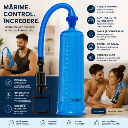ToyJoy Power Pompă Manuală Pentru Penis Albastru
