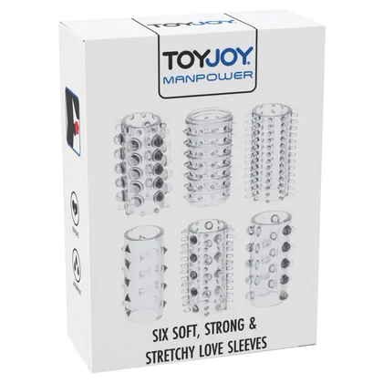 ToyJoy Power Sleeve Set 6 Manșoane Elastice Transparente