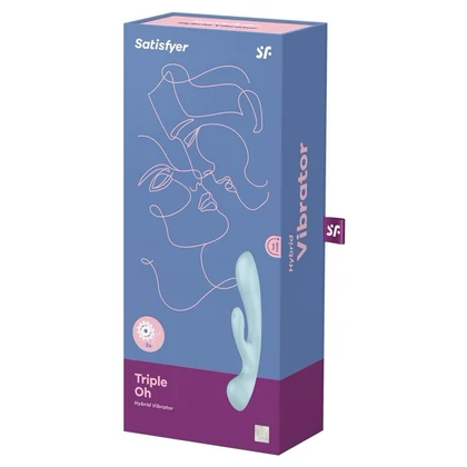 Triple Oh Satisfyer 3 Motoare 12+12 Moduri Reîncărcabil Albastru